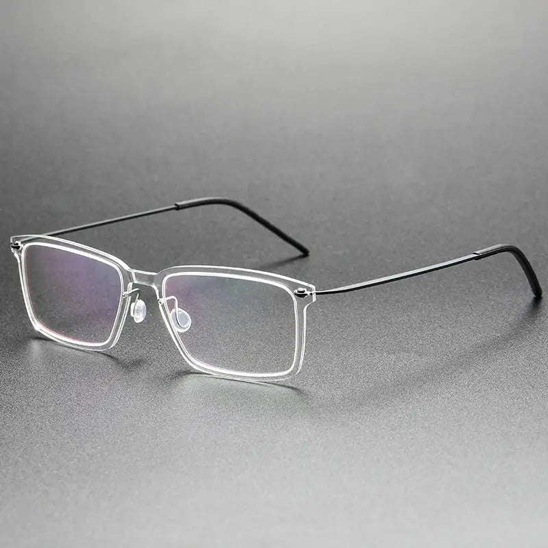 Bobbie Full Rim 652800 Unisex Square Acetate Screwless Titanium Frames FuzWeb