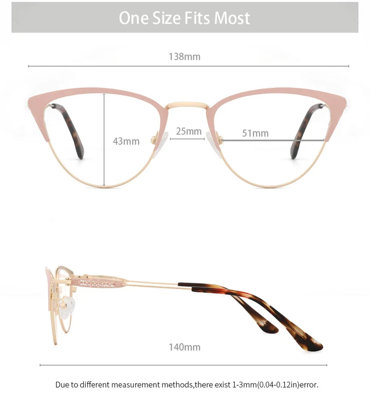 Kansept Women's Full Rim Cat Eye Acetate Steel Reading Glasses 513743