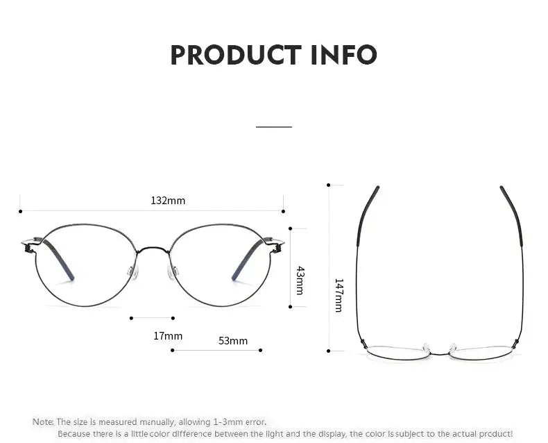 Bobbie 175343 Women’s Screwless Full Rim Oval Titanium Frames — view 2 | Bobbie at FuzWeb
