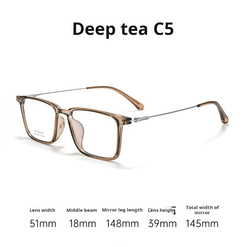 Momoja Unisex Full Rim Square Tr 90 Titanium Eyeglasses 78518