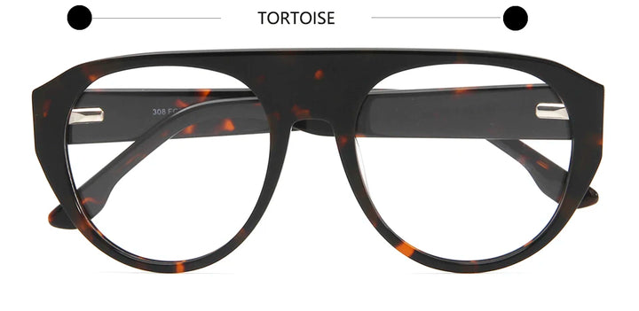 Esnbie Unisex Full Rim Oval Square Acetate Eyeglasses 30823