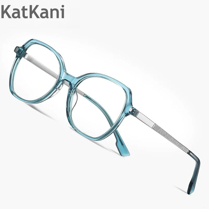 KatKani  Women's Full Rim Polygon Acetate Alloy Eyeglasses Bj9225 Full Rim KatKani Eyeglasses   