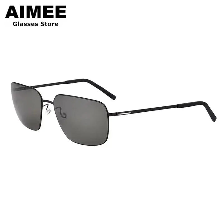 Aimee Full Rim 800200 Unisex Ultralight Pure Titanium Square Sunglasses Aimee