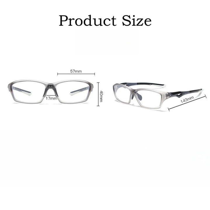 Yimaruili Unisex Full Rim Square Tr 90 Sport Eyeglasses Y81277 Full Rim Yimaruili Eyeglasses   