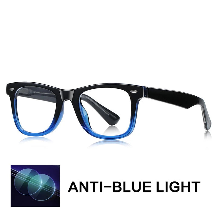 Gatenac Unisex Full Rim Square Tr 90 Titanium Reading Glasses Gxyj9028