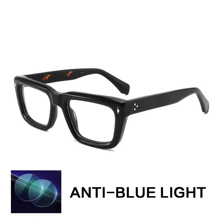 Gatenac Unisex Full Rim Square Brow Line Acetate Reading Glasses 882222