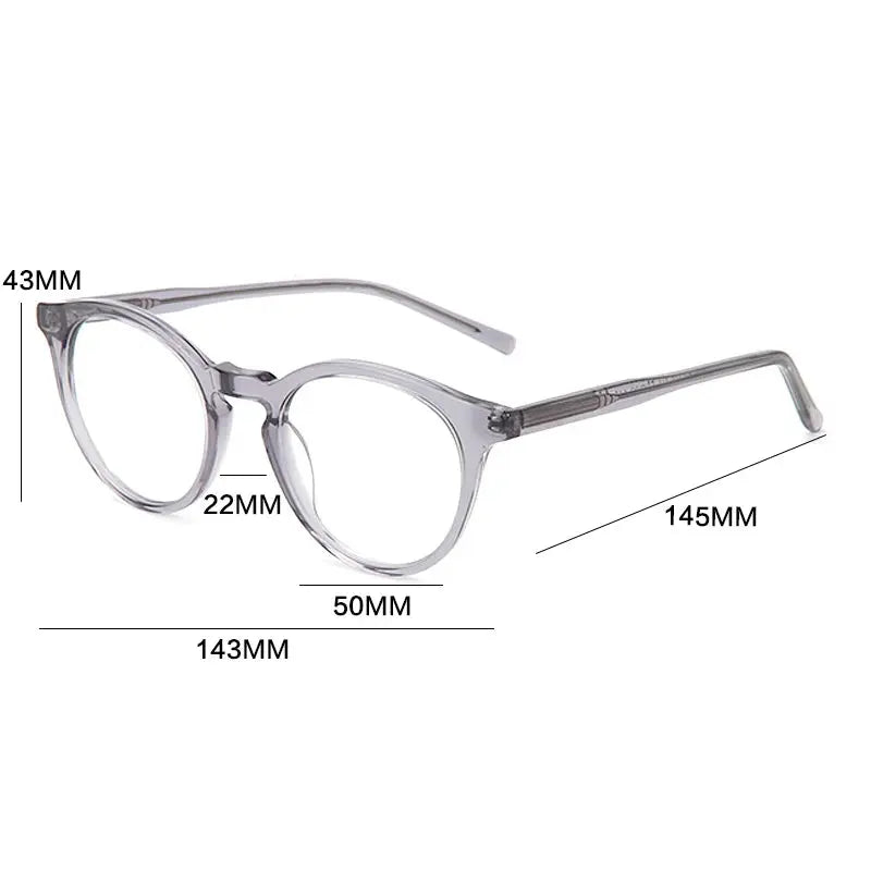 Gatenac Men's Full Rim Oval Round Acetate Eyeglasses 762216 Gatenac