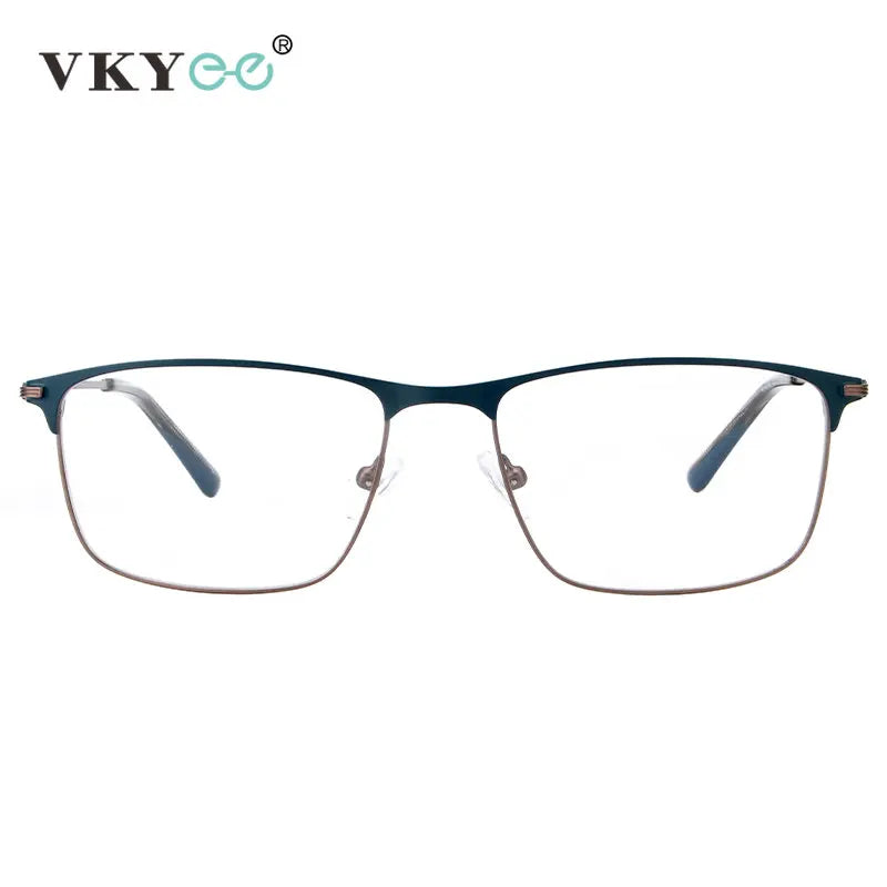 Vicky Men's Full Rim Tr 90 Stainless Steel Square Reading Glasses 2062 Reading Glasses Vicky   
