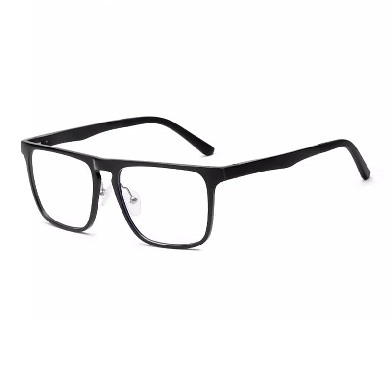 Hdcrafter Men's Full Rim Square Brow Line Al-Mg Tr 90 Eyeglasses 946610