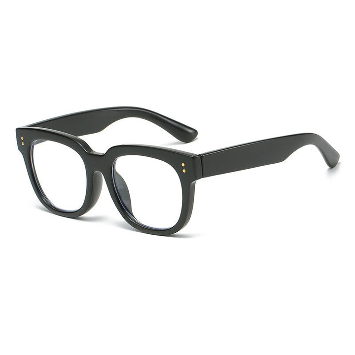 CCspace Unisex Full Rim Square Cat Eye Acetate Reading Glasses 55620 Reading Glasses CCspace China 0 Black