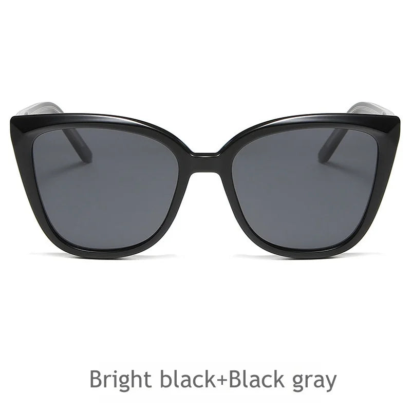 KatKani Womens Cat Eye Acetate Eyeglasses With Clip On Sunglasses 2222 Clip On Sunglasses KatKani Eyeglasses Bright black  