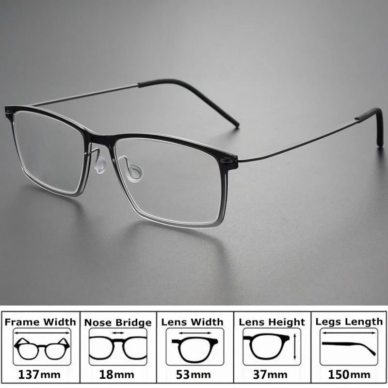 Bobbie Unisex Full Rim Square Acetate Eyeglasses 65-Series