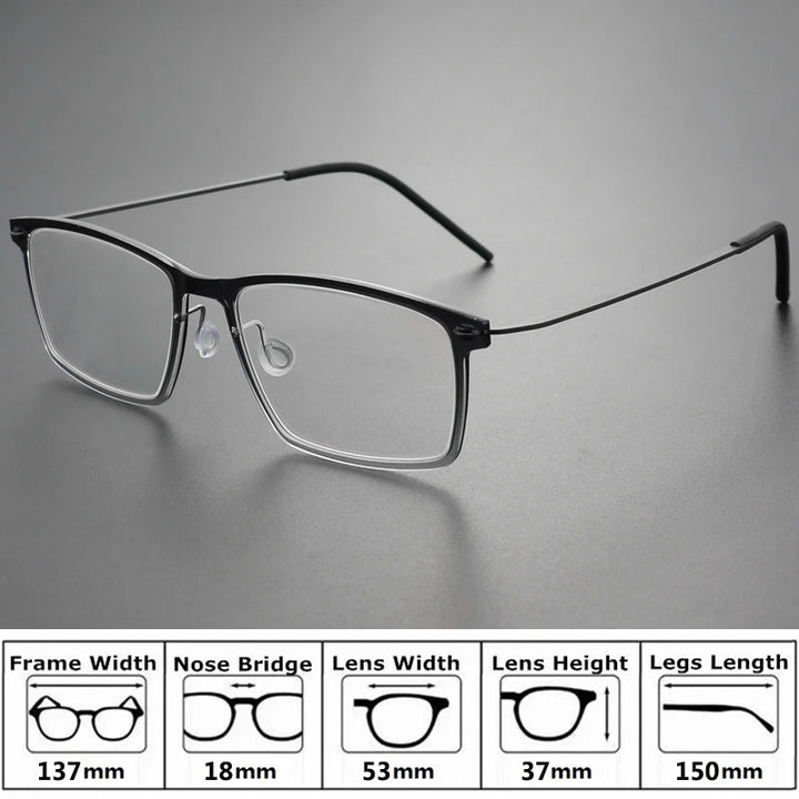 Bobbie Unisex Full Rim Square Acetate Eyeglasses 65-Series