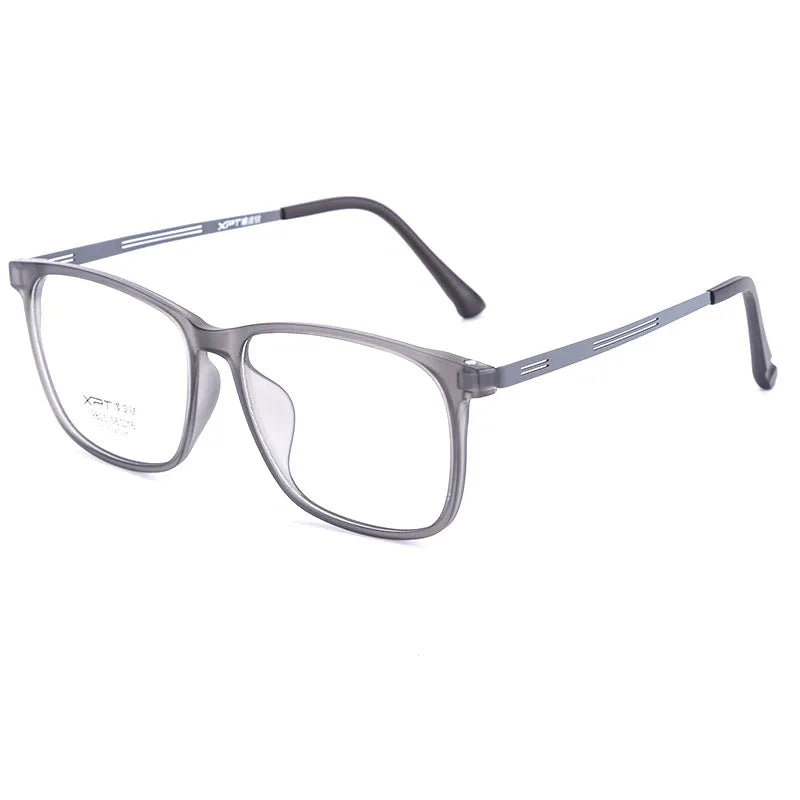 Kocolior Unisex Full Rim Square Tr 90 Titanium Hyperopic Reading Glasses 9825 Reading Glasses Kocolior Gray 0 