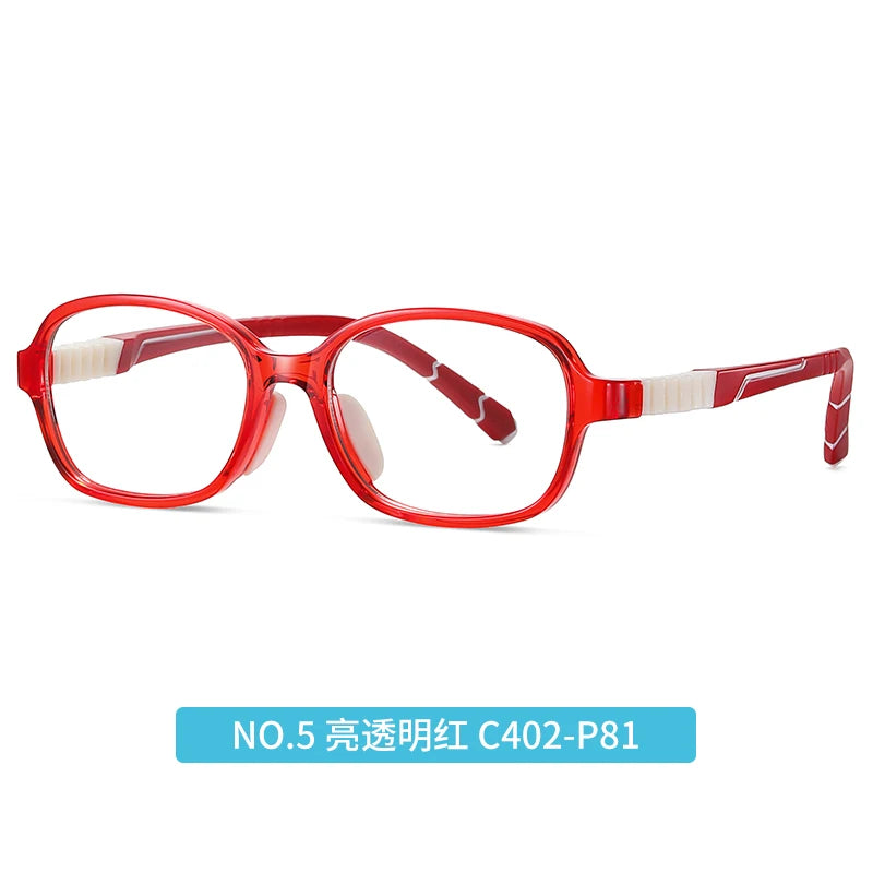 Vicky Unisex Youth's Full Rim Oval Tr 90 Silicone Eyeglasses V0818 Full Rim Vicky ZC818-C402-P81 CHINA 