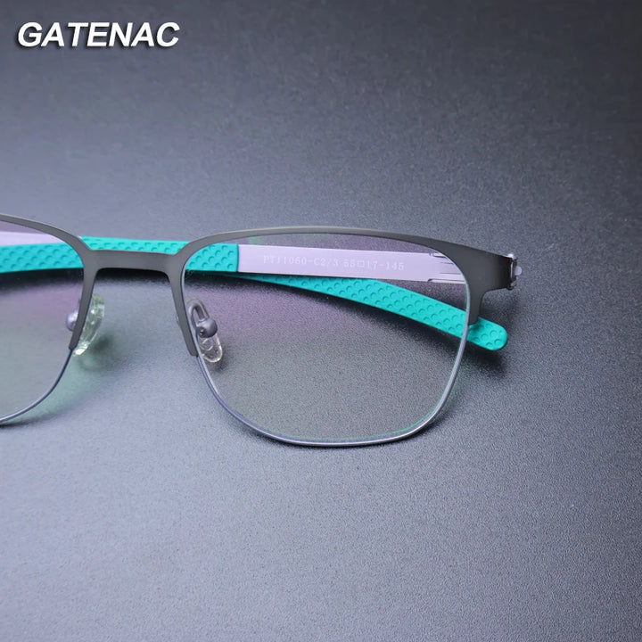 Gatenac Mens Full Rim Square Titanium Eyeglasses t1 Full Rim Gatenac   