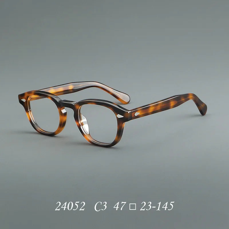 Momoja Unisex Full Rim Oval Square Acetate Eyeglasses 24052