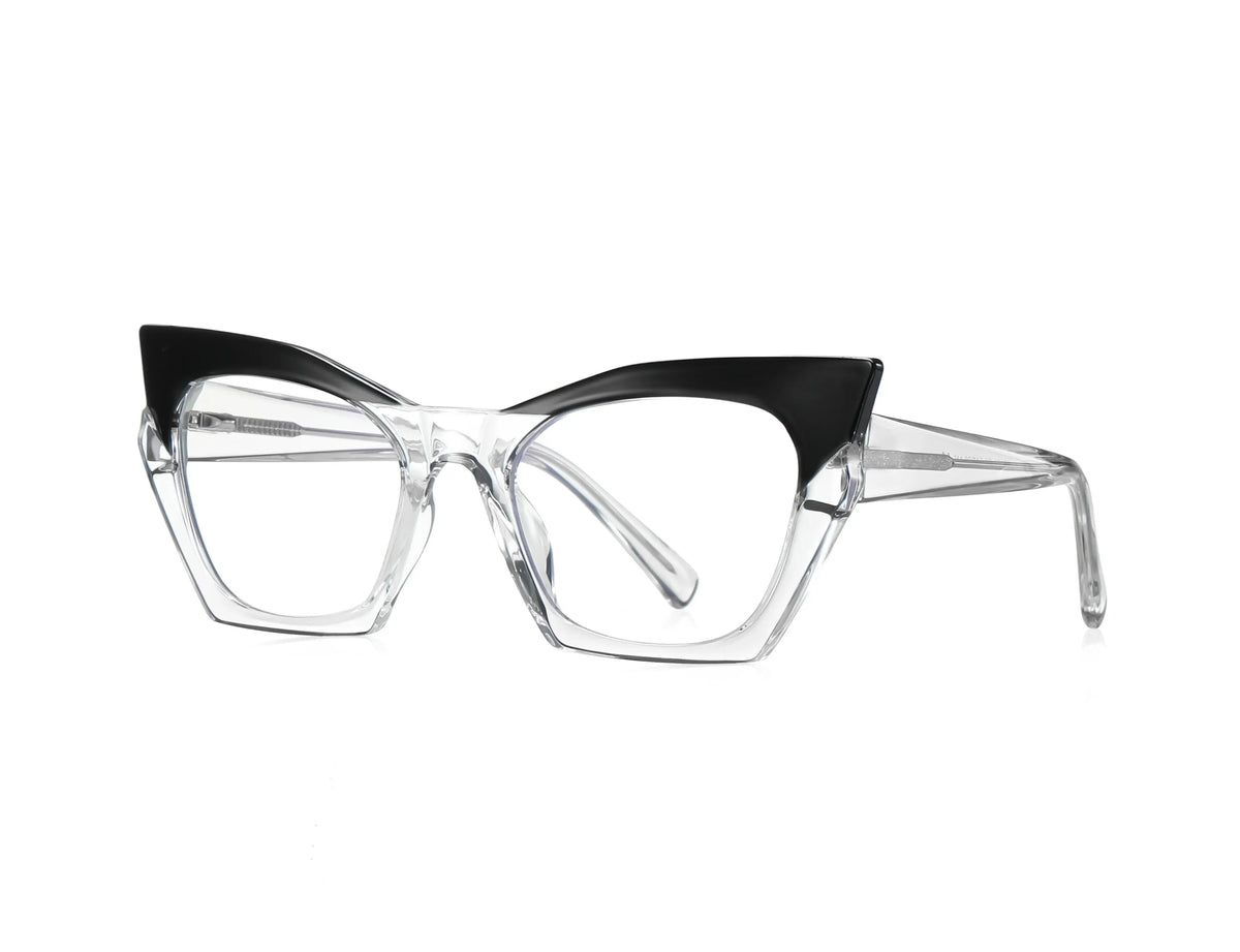 Vicky Unisex Full Rim Cat Eye TR90 and Titanium Reading Glasses 2158 — view 2 | Vicky at FuzWeb