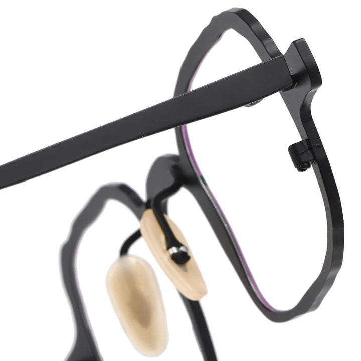 Muzz 0086 men's square IP titanium prescription eyeglasses — view 7