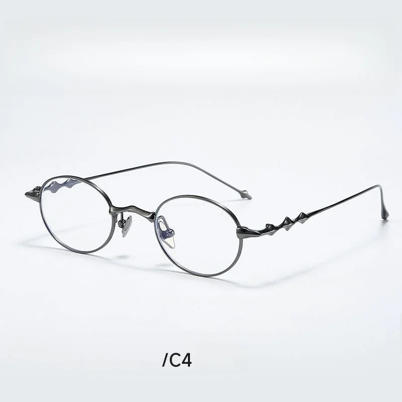 Momoja Women's Full Rim Oval Round Titanium Eyeglasses 20899