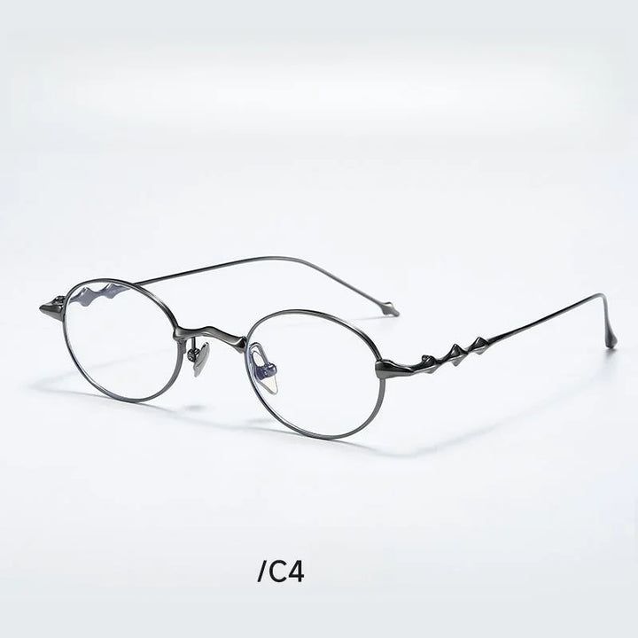 Momoja Women's Full Rim Oval Round Titanium Eyeglasses 20899