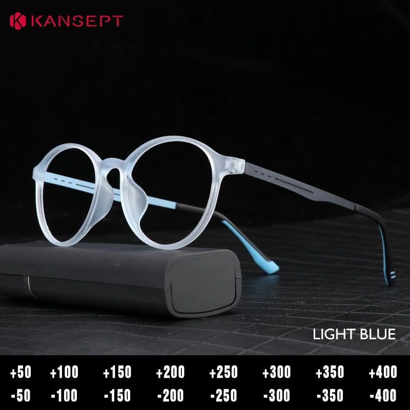 Kansept Women's Full Rim Round Tr 90 Titanium Reading Glasses 472013