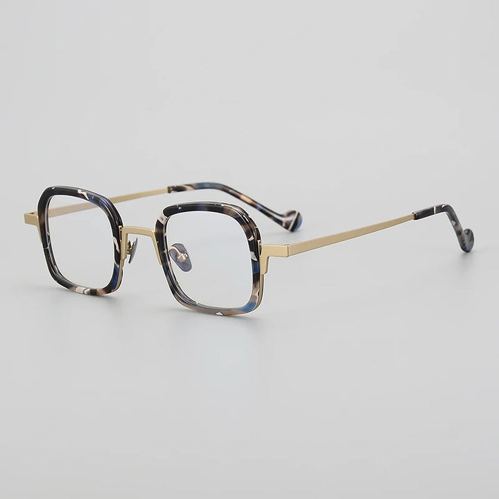 Muzz Unisex Full Rim Brow Line Square Titanium Acetate Eyeglasses 921102