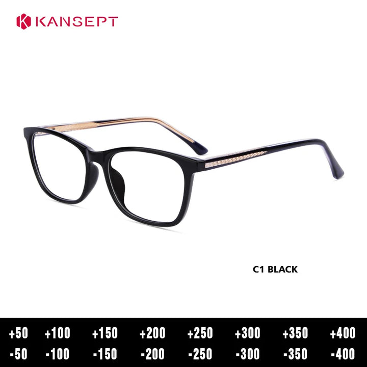 Kansept Women's Full Rim Square Tr 90 Alloy Reading Glasses 25003