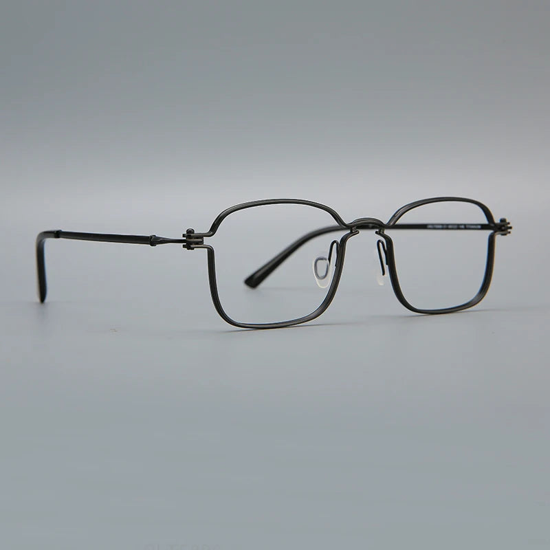 Black Mask Unisex Full Rim Square Titanium Eyeglasses 395898