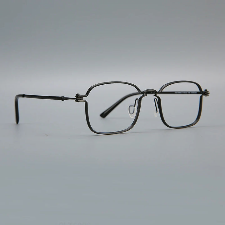 Black Mask Unisex Full Rim Square Titanium Eyeglasses 395898