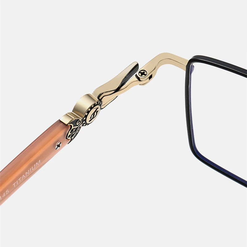 Blackmask Unisex Full Rim Square Titanium Eyeglasses BM-T6863