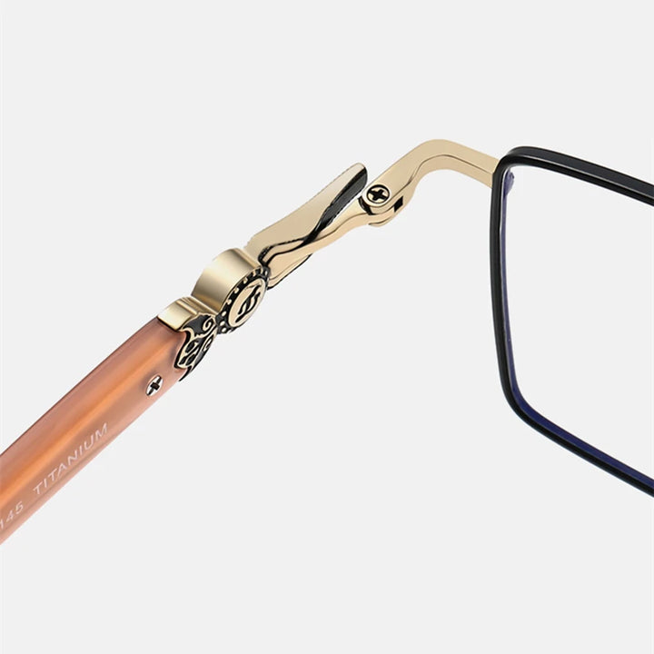 Blackmask Unisex Full Rim Square Titanium Eyeglasses BM-T6863