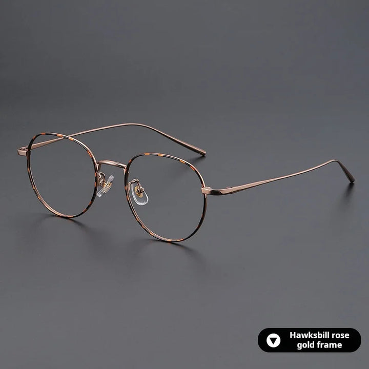 Momoja Unisex Full Rim Oval Round Titanium Eyeglasses 722066
