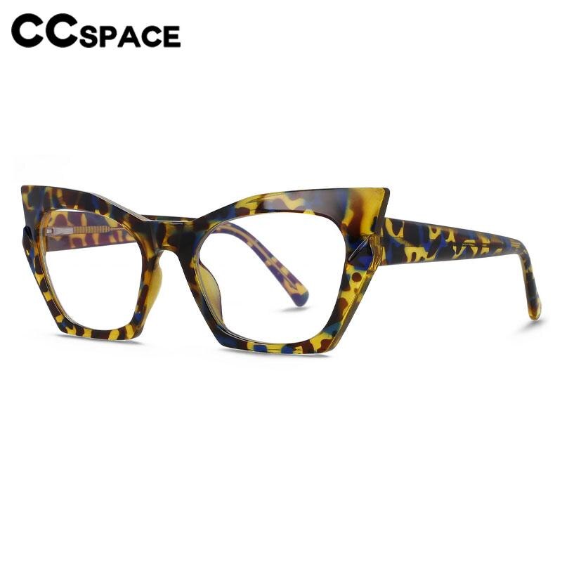 CCSpace Women's Full Rim Square Cat Eye Tr 90 Titanium Eyeglasses 56681 Full Rim CCspace   