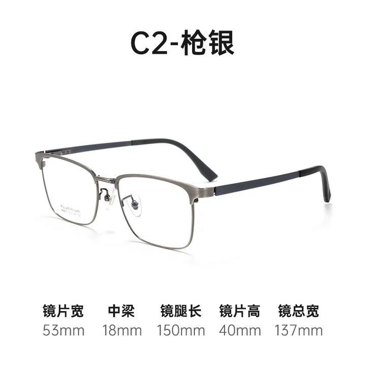 Bclear Women's Full Rim Square Aluminum Magnesium Eyeglasses 668073