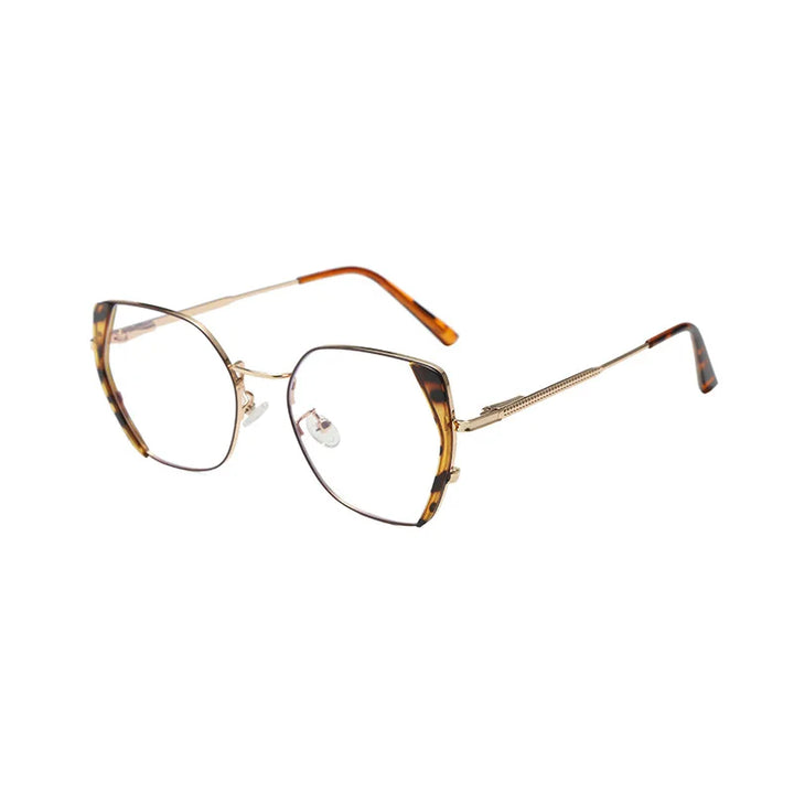 Zirosat Women's Full Rim Square Cat Eye Alloy Eyeglasses 30311