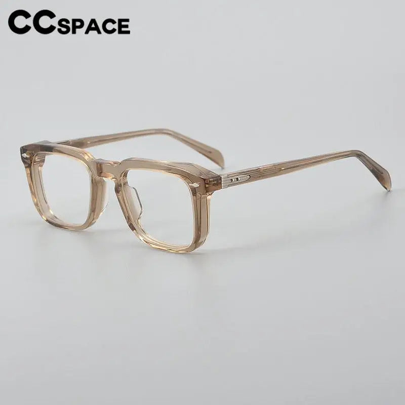 CCSpace Unisex Full Rim Square Acetate Eyeglasses 57347 Full Rim CCspace   