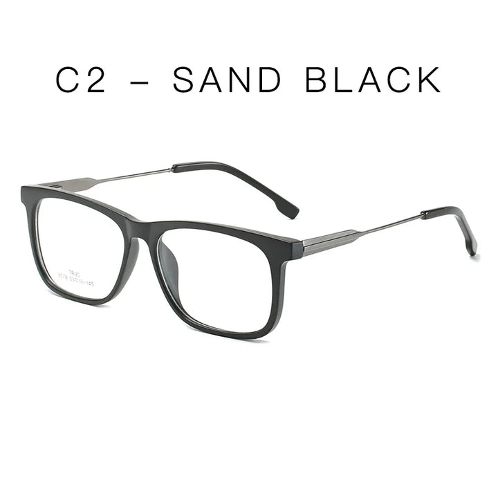 Hotochki Unisex Full Rim Square Tr 90 Alloy Eyeglasses 907849