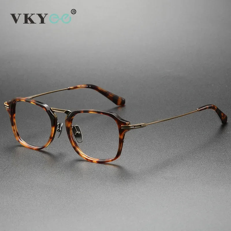 Vicky Men's Full Rim Big Flat Top Square Titanium Reading Glasses 44413 Reading Glasses Vicky   