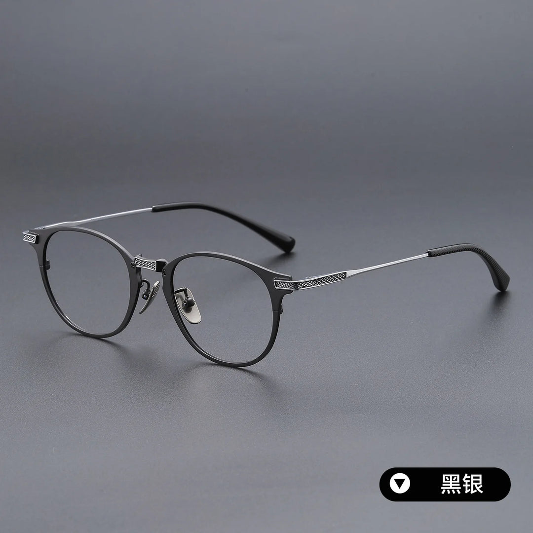 Bclear Unisex Full Rim Round Titanium Eyeglasses SM-DRX-2078