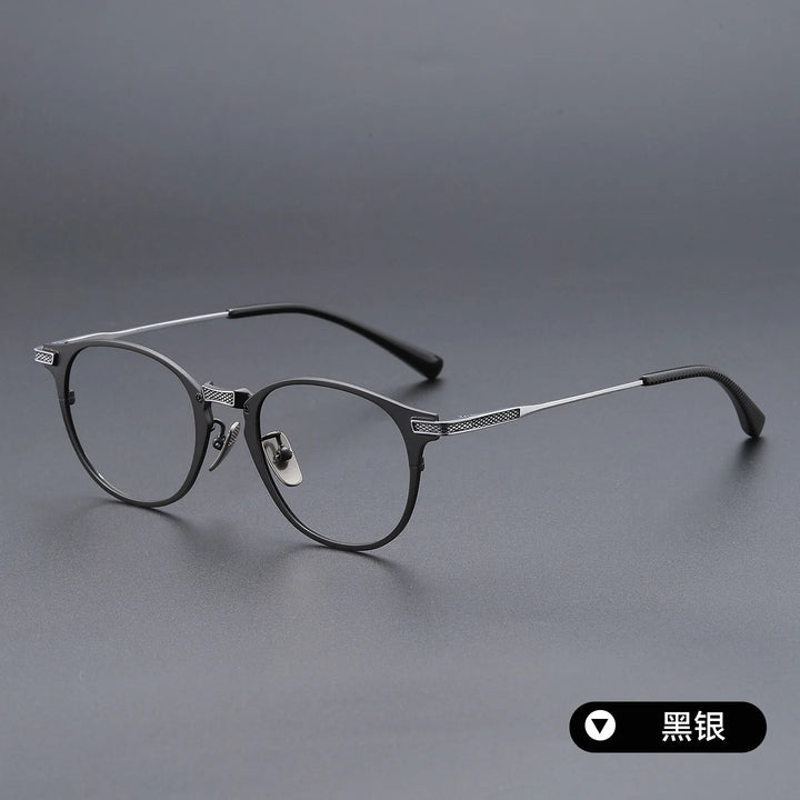 Bclear Unisex Full Rim Round Titanium Eyeglasses SM-DRX-2078
