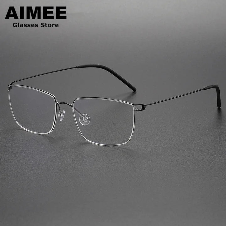 Aimee Unisex Full Rim Square Screwless Titanium Eyeglasses 1751 Full Rim Aimee   