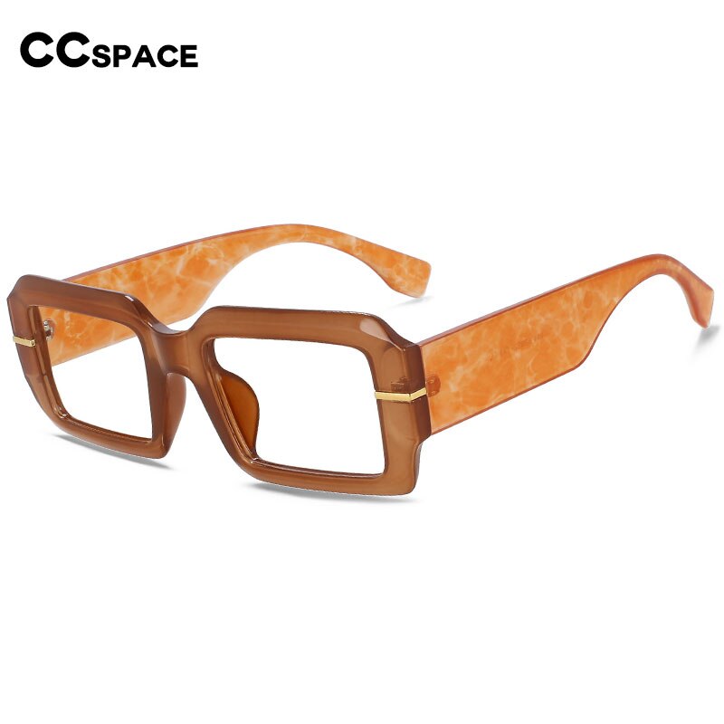 CCSpace Unisex Full Rim Rectangle Tr 90 Rivet Eyeglasses 56340 Full Rim CCspace   