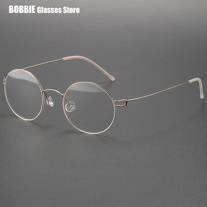 Bobbie Women's Full Rim Round Screwless Titanium Eyeglasses 442248