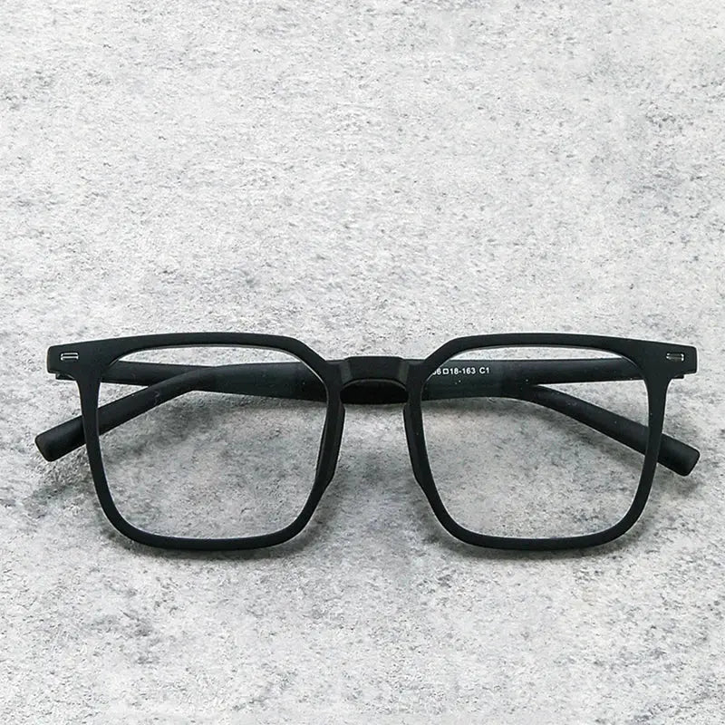Hdcrafter Mens Full Rim Square Acetate Frames With Clip On Sunglasses 001000 — view 1 | Hdcrafter Eyeglasses at FuzWeb
