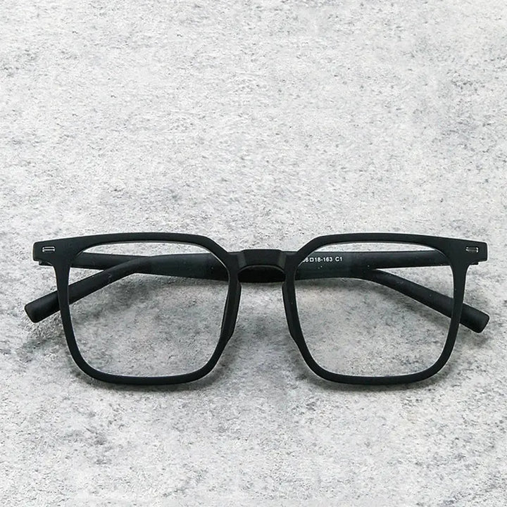 Hdcrafter Mens Full Rim Square Acetate Frames With Clip On Sunglasses 001000 — view 1 | Hdcrafter Eyeglasses at FuzWeb