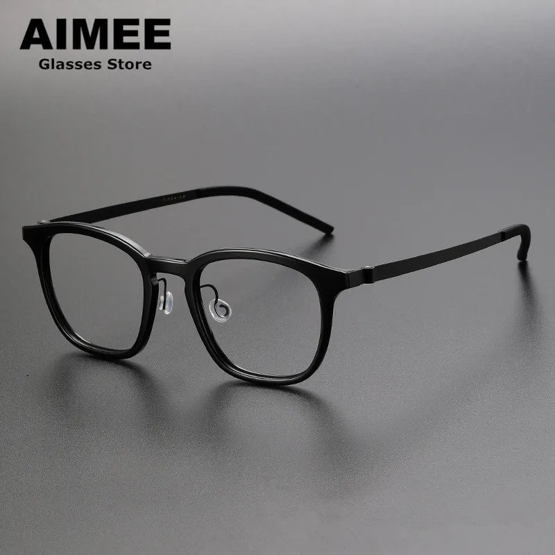 Aimee Unisex Full Rim Square Acetate Eyeglasses 1047 — view 7 | Aimee at FuzWeb