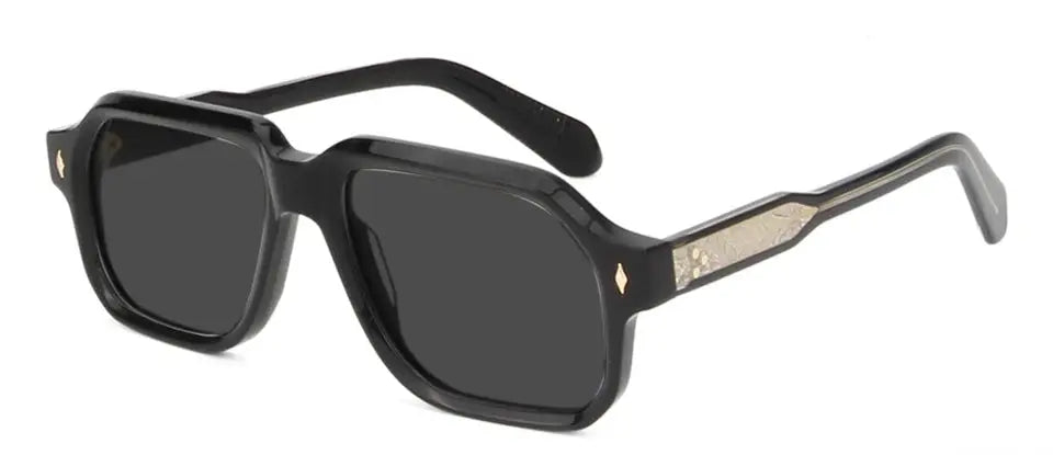 Esnbie 250981 Unisex Full Rim Square Acetate Rivet Sunglasses Esnbie