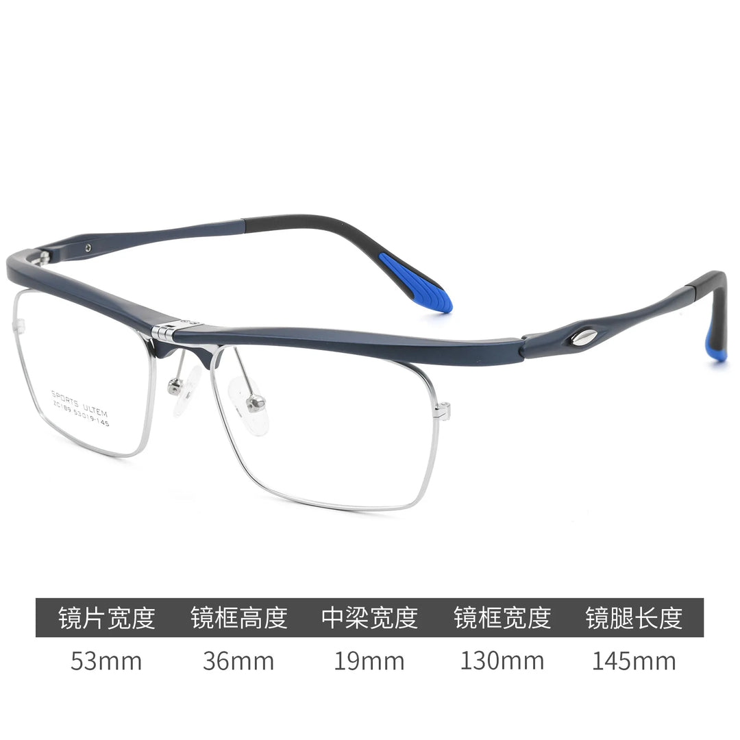 Bclear Unisex Full Rim Rectangle ULTEM Sports Eyeglasses BSF-Z189C