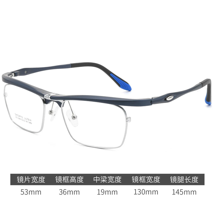 Bclear Unisex Full Rim Rectangle ULTEM Sports Eyeglasses BSF-Z189C